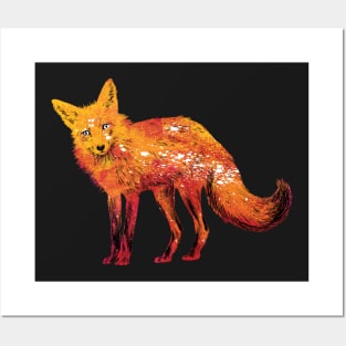 Painted Fox Posters and Art